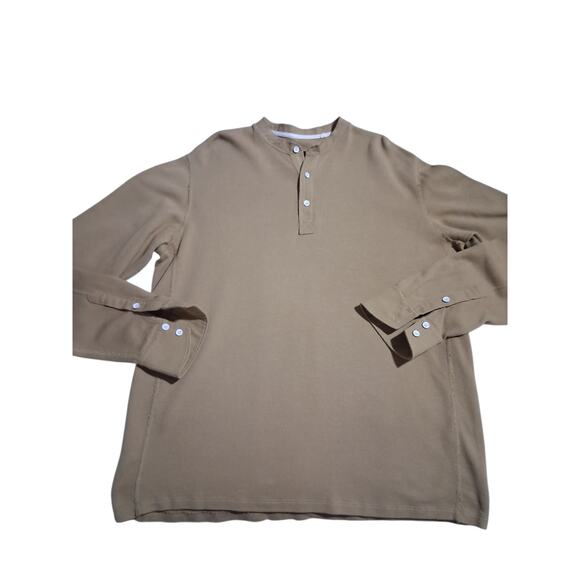 Rag & Bone NY Mens Size Large Classic Quiet Luxury Casual Henley Waffle knit Tee - Picture 2 of 15